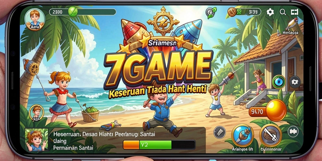 Tampilan gameplay 7GAME yang seru dan menghibur.