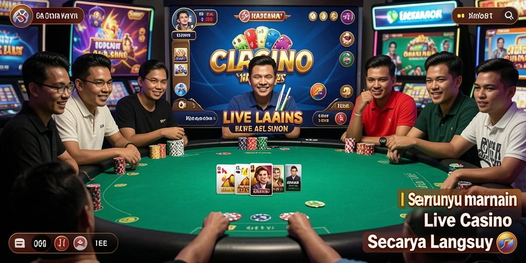 Tampilan gameplay Live Casino yang mendebarkan di 8II.