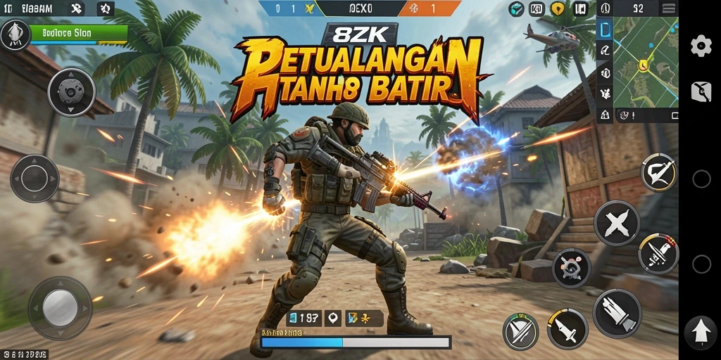 Tangkapan layar menunjukkan aksi seru dalam 8ZK