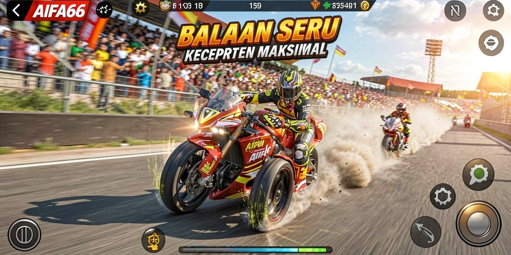 Tampilan gameplay AIFA66 yang mendebarkan dan realistis.