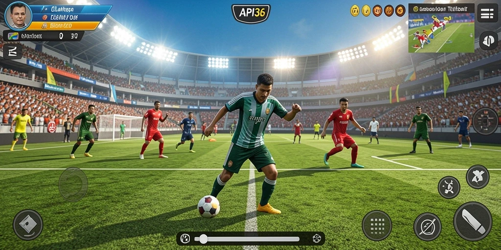 Tampilan gameplay seru dari API36 yang menangkap aksi olahraga.