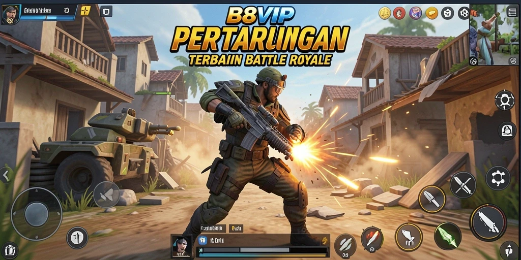 Gameplay menegangkan di arena B8VIP yang luas.