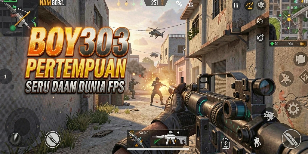 Tampilan gameplay seru dari game FPS BOY303 yang intens.