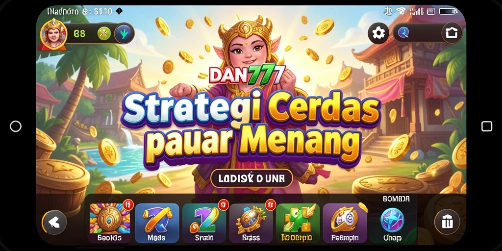 Screenshot menunjukkan aksi strategi mendebarkan dalam DAN777.