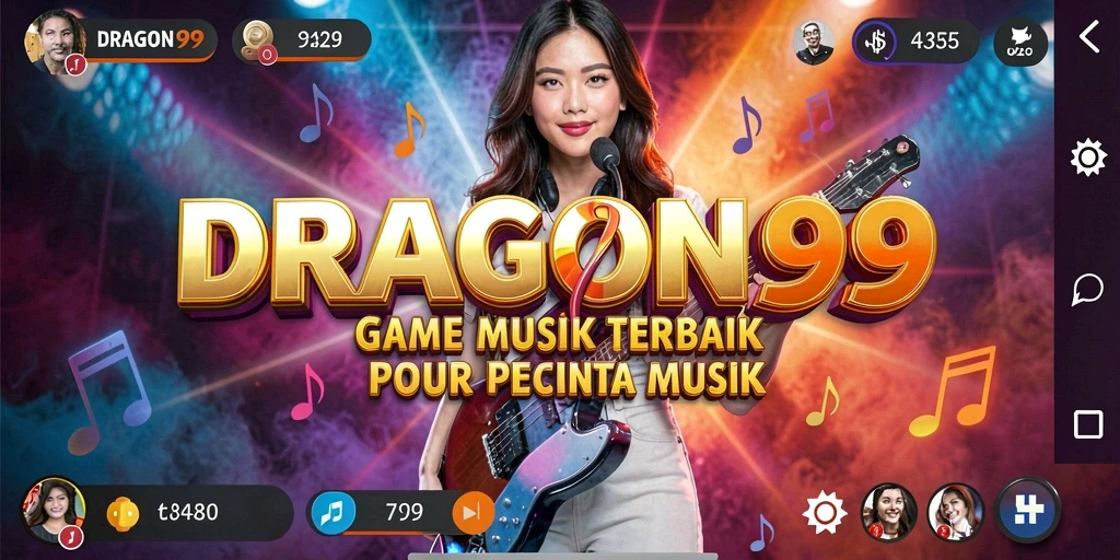 Tampilan gameplay <strong>DRAGON99</strong> dengan berbagai pilihan lagu yang seru.