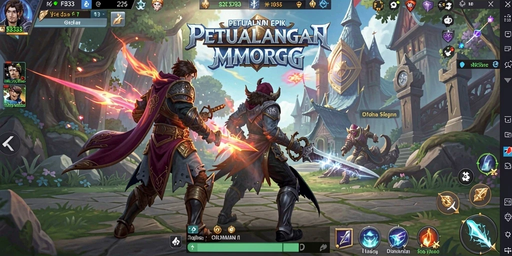 Gameplay mendebarkan dari FB333 dalam dunia MMORPG.