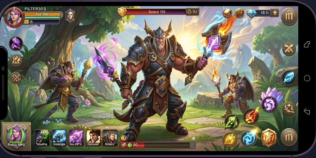 Tangkapan layar gameplay FILTER303 menunjukkan pertempuran yang intens dan grafis menawan.