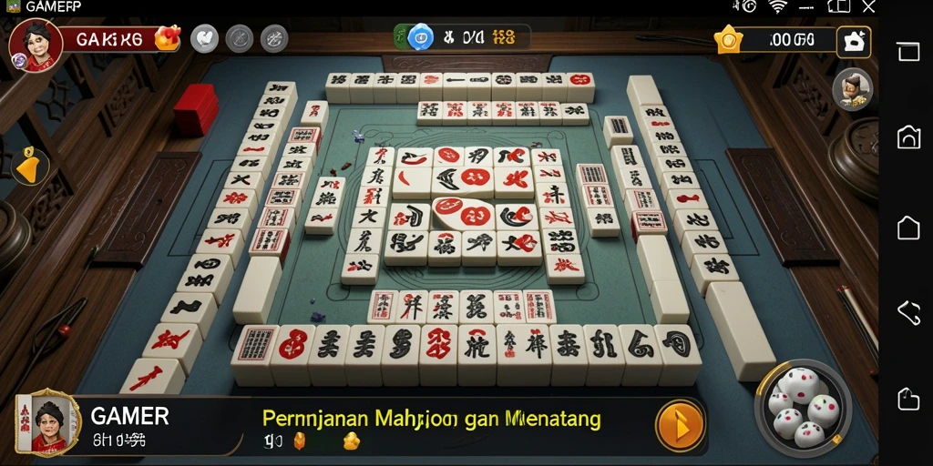 Screenshot GAMERP menampilkan momen seru saat bermain Mahjong.