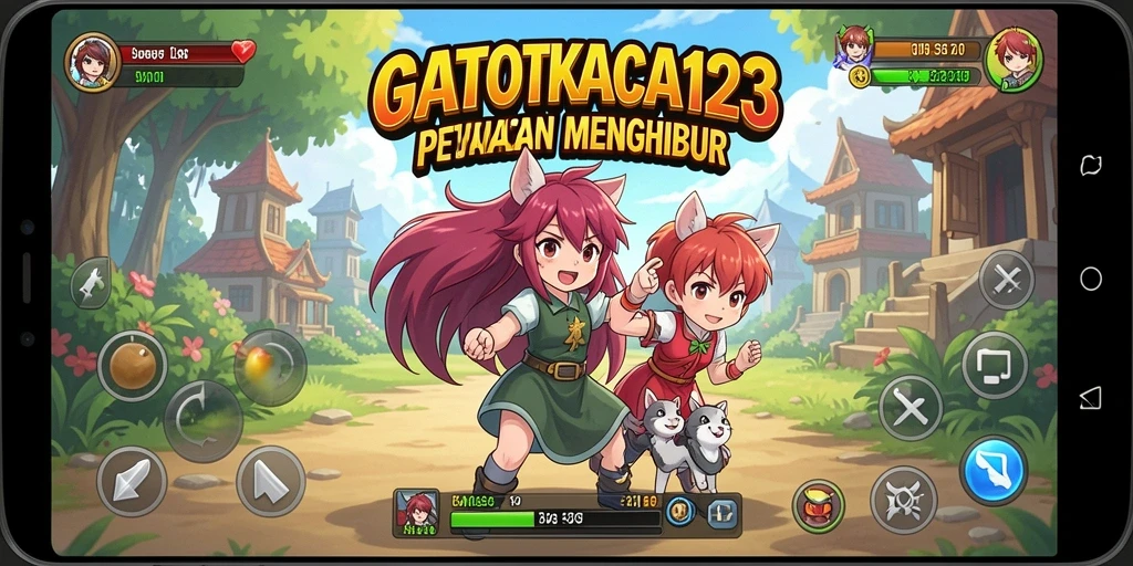 Screenshot gameplay GATOTKACA123 yang menampilkan pertarungan anime yang seru.