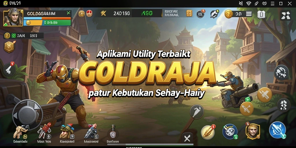 Screenshot menunjukkan antarmuka utama GOLDRAJA yang intuitif dan fungsional.