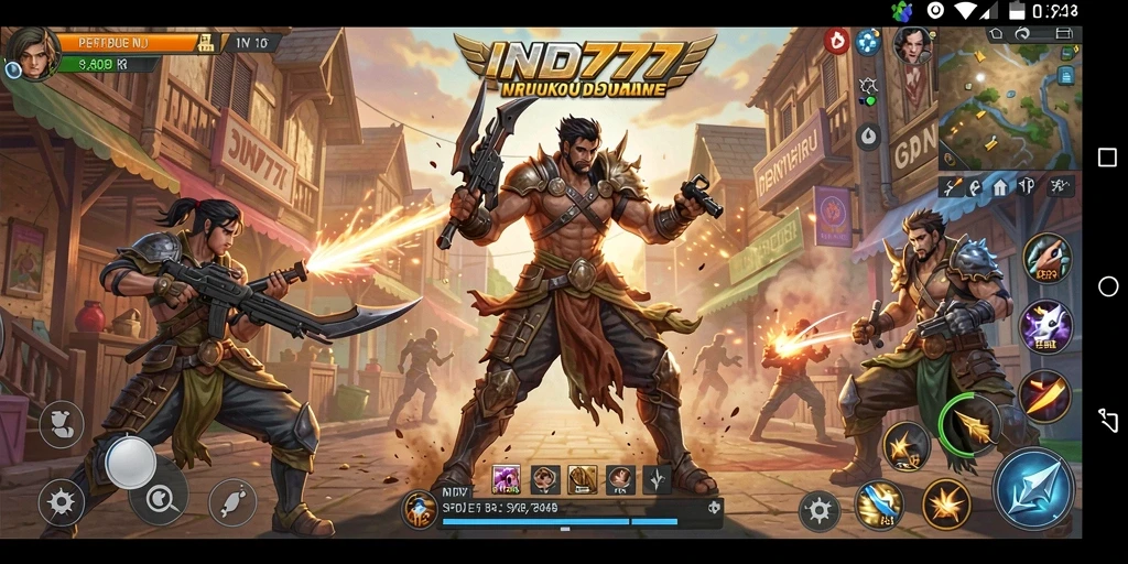Screenshot gameplay <strong>IND777</strong> menampilkan aksi pertarungan yang mendebarkan.