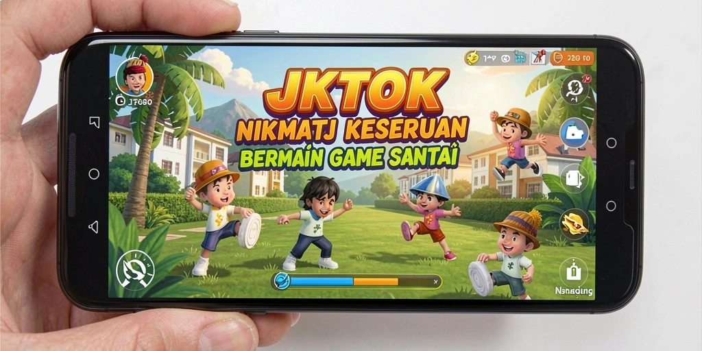 Tampilan gameplay JKTOK yang seru dan penuh warna.