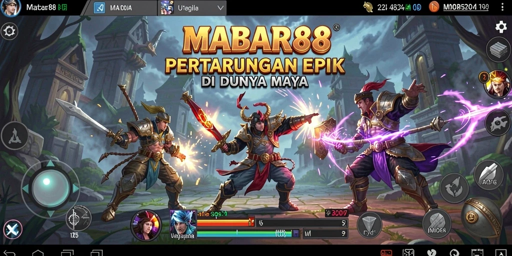 Tampilan seru pertarungan karakter MABAR88.