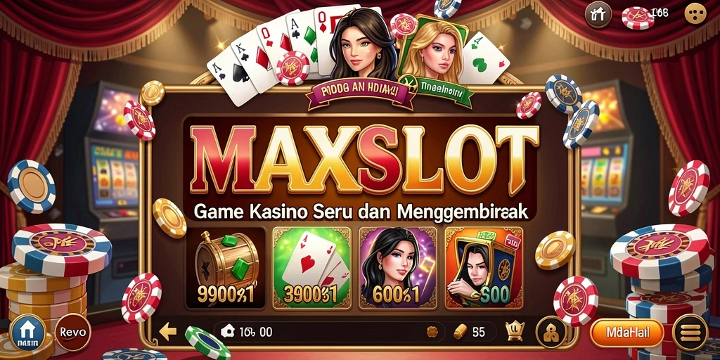 Tangkapan layar menunjukkan gameplay seru di MAXSLOT dengan berbagai slot menarik.