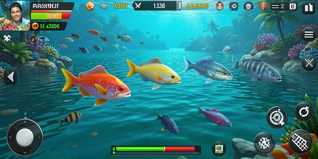 Tampilan gameplay Tembak Ikan yang seru dan penuh warna.