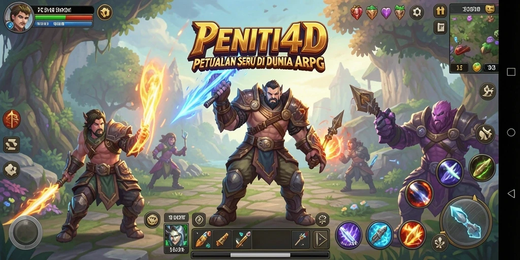 Tampilan gameplay seru di PENITI4D dengan aksi pertempuran yang mendebarkan.