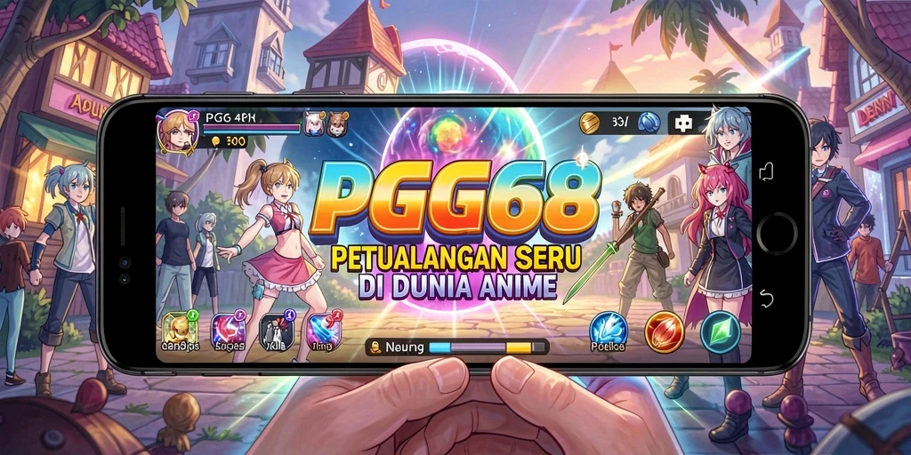 Screenshot gameplay PGG68 menampilkan aksi seru karakter anime.