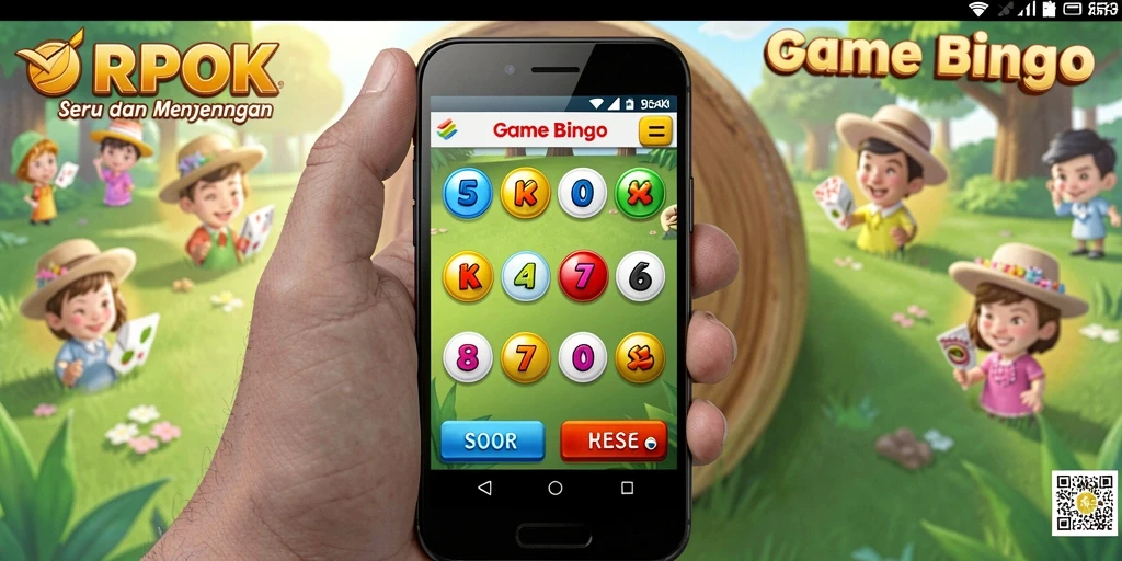 Tampilan menarik gameplay RPOK Bingo yang penuh warna.