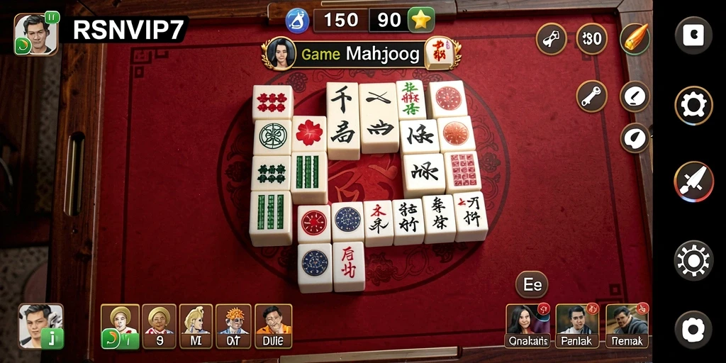 Tampilan gameplay RSNVIP7 yang menakjubkan dalam permainan Mahjong.