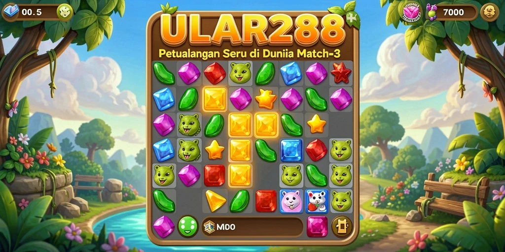 Tampilan gameplay ULAR288 yang penuh warna dan menantang.